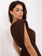 Sukienka MI SK model 21207232 ciemny brązowy - FPrice Sukienka MI SK model 21207232 ciemny brązowy - FPrice