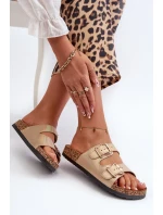 Dámske papuče Fronila so zlatými prackami