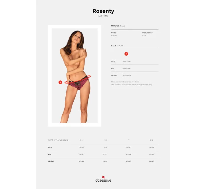 Krajkové kalhotky model 18978783 panties - Obsessive