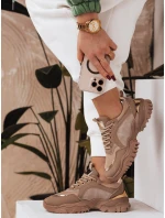 Dámské tenisky khaki model 21972416 - Dstreet Dámské tenisky khaki model 21972416 - Dstreet