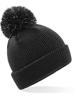 B Dětská pletená čepice s bambulí 53. black model 22433238 - Beechfield B Dětská pletená čepice s bambulí 53. black model 22433238 - Beechfield