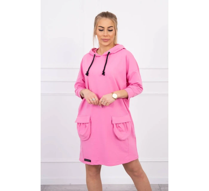 Šaty s kapucí ve světle růžové barvě Šaty s kapucí ve světle růžové barvě