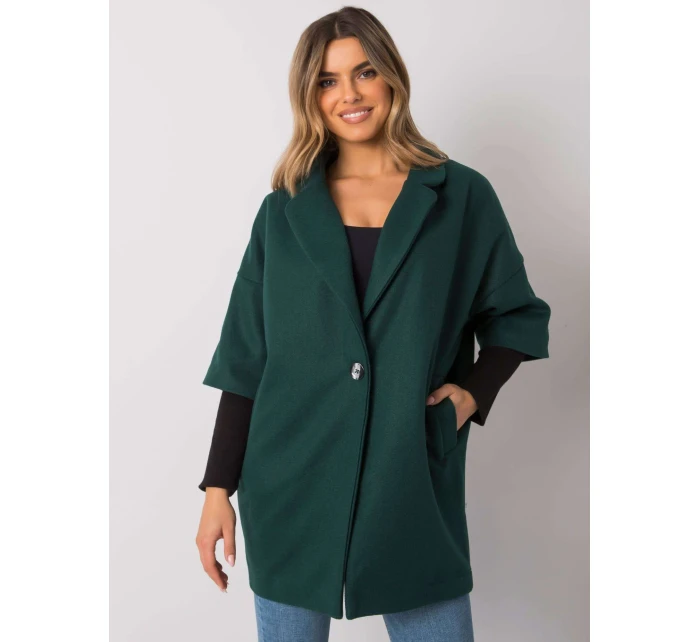 Dámský kabát CHA PL model 15859423 tmavě zelený - FPrice Dámský kabát CHA PL model 15859423 tmavě zelený - FPrice