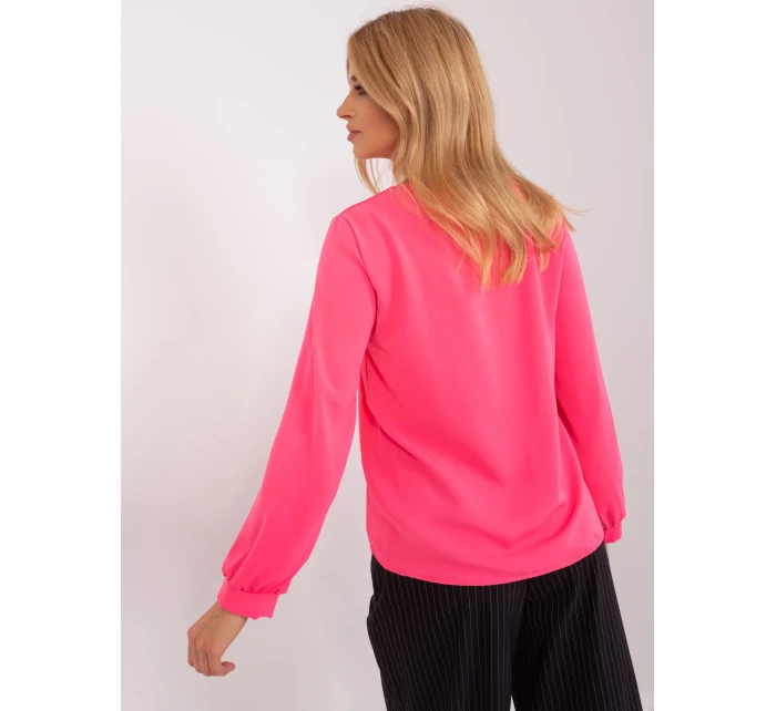 Bluzka EM BZ model 18955413 fluo różowy - FPrice Bluzka EM BZ model 18955413 fluo różowy - FPrice