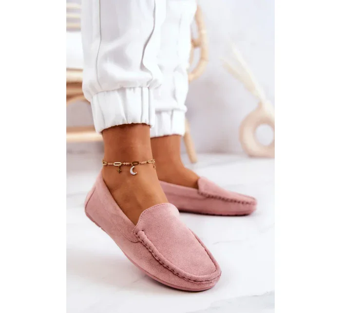 Dámské Semišové Mokasíny růžove Morreno