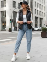 Dámska prešívaná vesta TREOS čierna FashionStreet TY4218