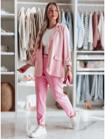 Ležérní dámské plisované kalhoty s páskem pink Dstreet model 21985778 - FashionStreet