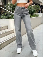 Jeansy damskie wide leg stan szare model 22123843 - FashionStreet