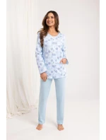 Pyžamo model 21224263 dlouhé/r 2XL3XL Z25/26 dámské rozepínací - Regina