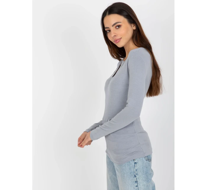 Dámská halenka EM BZ model 18027430 šedá - FPrice Dámská halenka EM BZ model 18027430 šedá - FPrice