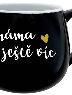 MAMA MORE - čierny keramický hrnček 300 ml