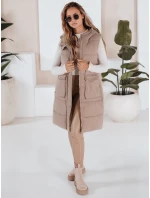 Dámská prošívaná vesta béžová Dstreet model 21966341 - FashionStreet