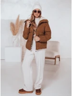 Dámská zimní manšestrová bunda hnědá Dstreet model 21978709 - FashionStreet