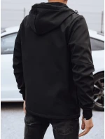 Pánska prechodná softshellová bunda s kapucňou čierna FashionStreet TX4819