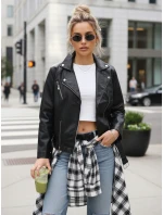 Dámská kožená bunda ramones černá Dstreet model 21995864 - FashionStreet