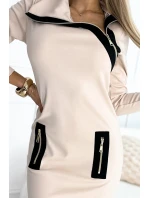 dámské šaty se třemi zipy model 19398650 - numoco