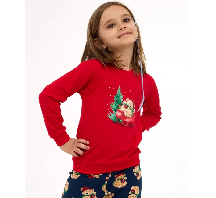 Cornette Detské dievčenské pyžamo 594/186 Teddy length/r Christmas 86-128 Cornette Detské dievčenské pyžamo 594/186 Teddy length/r Christmas 86-128