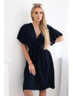 Šaty s model 21915247 výstřihem námořnická modř - K-Fashion