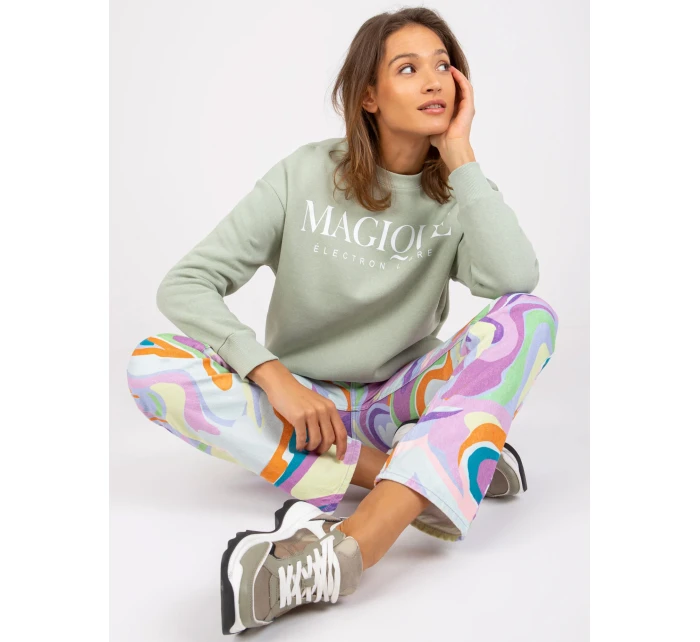 Mikina D10047O02417B pistáciová