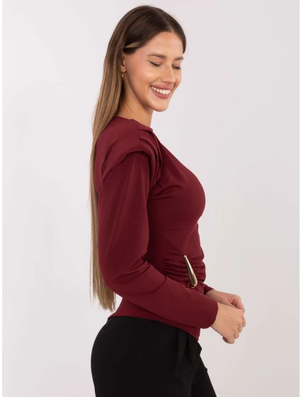 Bluzka IT BZ model 21768575 bordowy - FPrice Bluzka IT BZ model 21768575 bordowy - FPrice