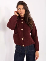 Sweter MI SW model 21393045 bordowy - FPrice Sweter MI SW model 21393045 bordowy - FPrice