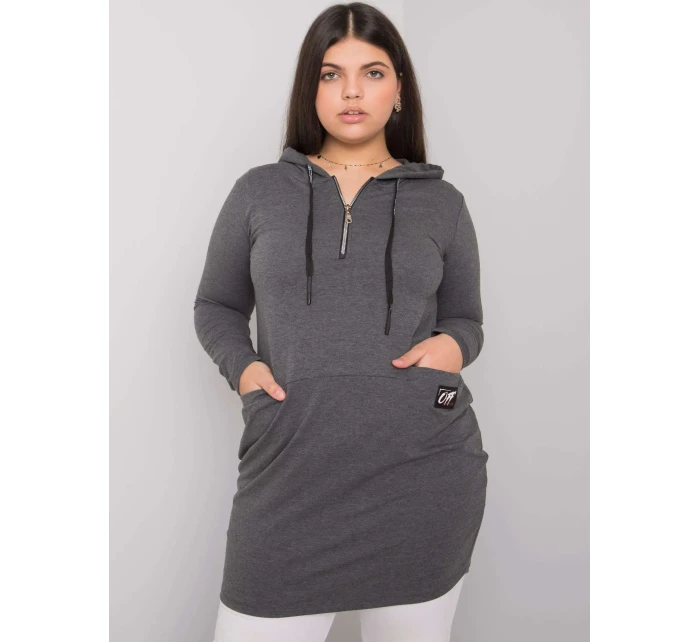 Tunika RV TU model 16738814 tmavě šedá - FPrice Tunika RV TU model 16738814 tmavě šedá - FPrice