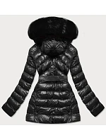 BŁYSZCZĄCA KURTKA ZIMOWA NA MISIU CZARNA model 21243295 - MHM BŁYSZCZĄCA KURTKA ZIMOWA NA MISIU CZARNA model 21243295 - MHM