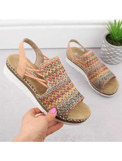 Pohodlné vícebarevné sandály W model 22033633 - Rieker