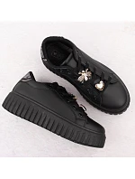 Dámska športová obuv na platforme čierna NEWS 4756