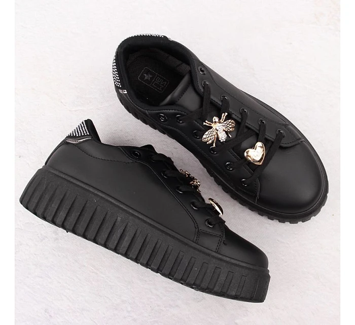 Dámska športová obuv na platforme čierna NEWS 4756