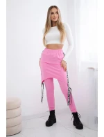 Nohavice/oblek s nápisom selfie svetlo ružový Nohavice/oblek s nápisom selfie svetlo ružový