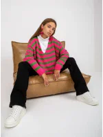 Dámský svetr TW SW BI model 17679377 růžový - FPrice Dámský svetr TW SW BI model 17679377 růžový - FPrice