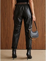 Spodnie damskie z paskiem czarne model 22363328 - FashionStreet