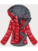 Lesklá červená bunda se vsadkami model 15904364 - SPEED.A