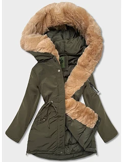 Dámska zimná bunda khaki (CAN-588)