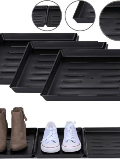 ODKAPÁVAČ NA TOPÁNKY DRŽIAK NA KVETY MISKA PRE DOMÁCE ZVIERATÁ ČIERNA 3 KS