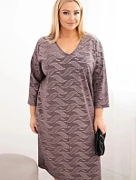 Dámske Plus veľkosť žoržetu V-neck Fango šaty