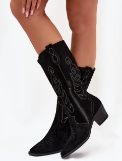 Velurové Dámské  Na Podpatku Černé model 21705036 - Zazoo