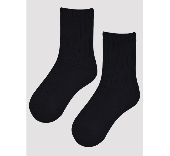 NOVITI Ponožky SB051-W-03 čierne
