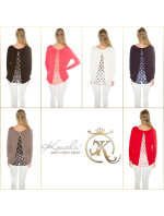 Trendy KouCla fine knit jumper + Polka Dot Chiffon
