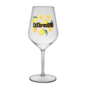 Personalizovaná nerozbitná sklenice s ovocem a textem 