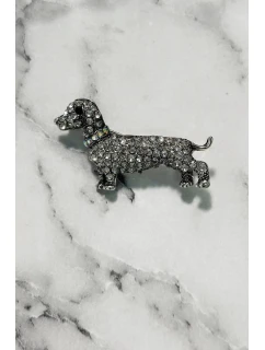 Psí brošňa A-2-21-6 Striebro - Módne šperky