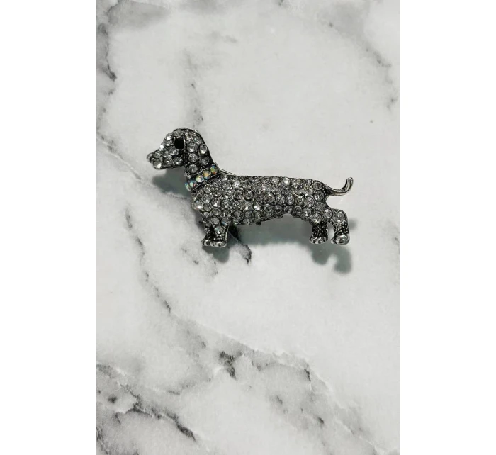 Psí brošňa A-2-21-6 Striebro - Módne šperky