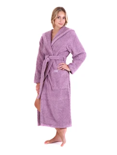 Dámsky župan Athena s kapucňou 3116 4605 Elderflower - Vestis