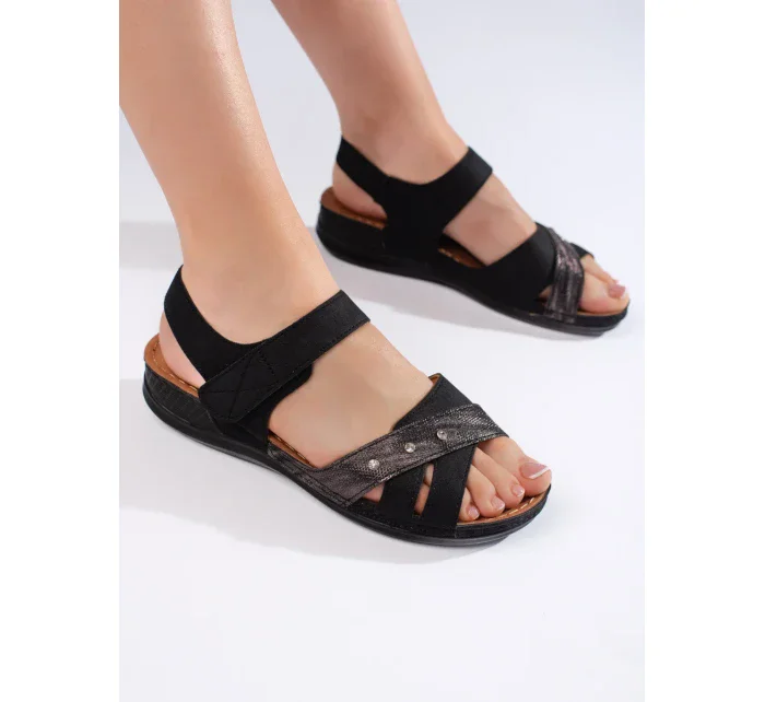 Praktické sandály dámské modré platforma Praktické sandály dámské modré platforma