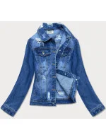 Svetlomodrá džínsová bunda s pretrhnutiami (D3362)