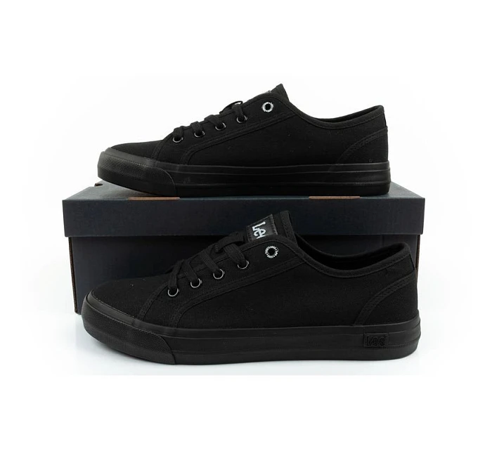 Lee pánske tenisky Ava Low čierne módne pohodlné Lee pánske tenisky Ava Low čierne módne pohodlné