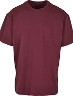 Build your Brand BY 102 Oversize tričko z hrubej bavlny 56.0102 cherry