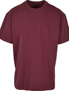 Build your Brand BY 102 Oversize tričko z hrubej bavlny 56.0102 cherry