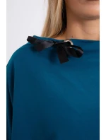 Oversize mikina s asymetrickými bokmi námornícka modrá